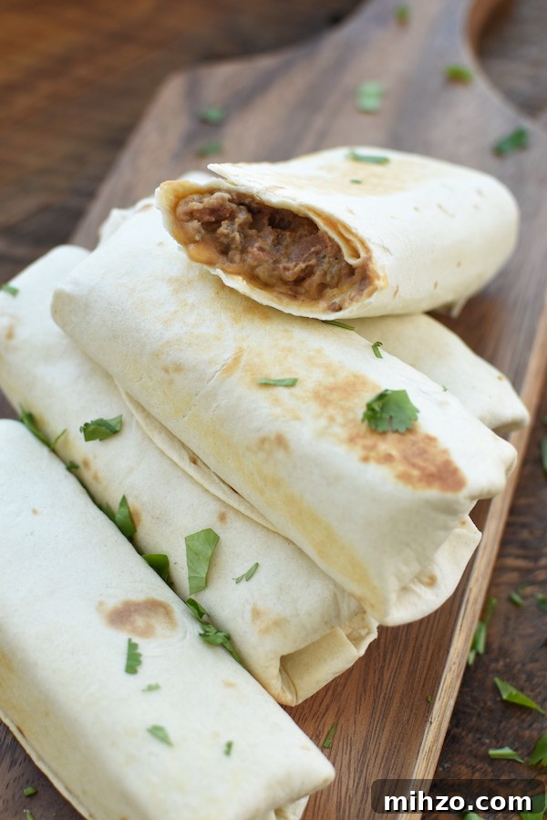 Loaded Beef, Bean & Cheese Burritos with Homemade Salsa 4 beef bean and cheese freezer burritos