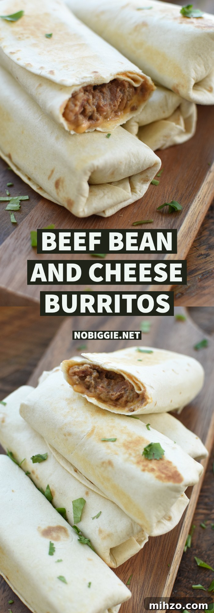 Loaded Beef, Bean & Cheese Burritos with Homemade Salsa 5 beef bean and cheese burritos | NoBiggie.net