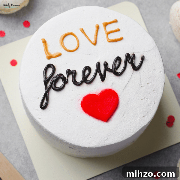 How to Order a Customized Dream Cake: Communicate Your Vision Clearly 3 An image of a bento cake with the words Love Forever.