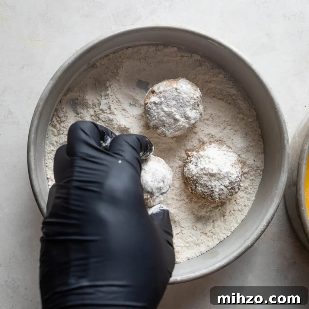 boudin balls flour coating