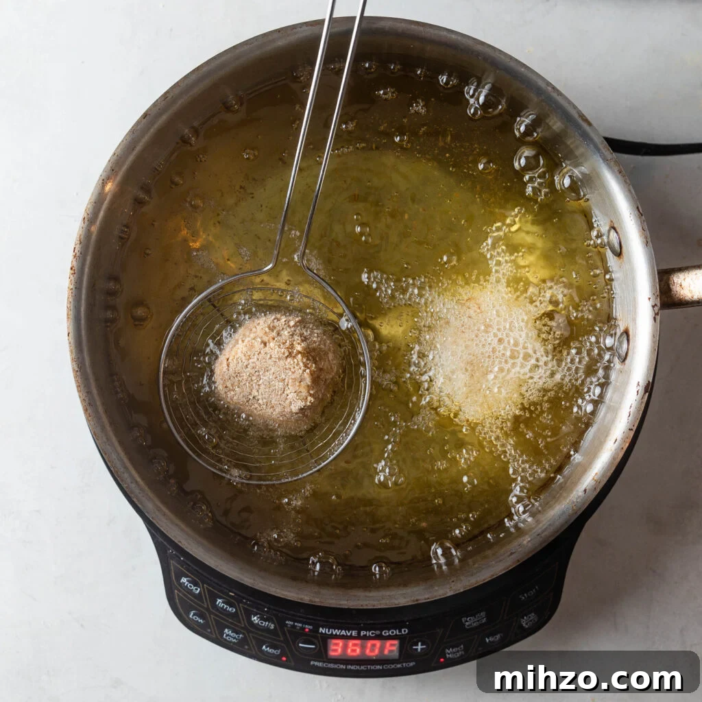 frying boudin balls