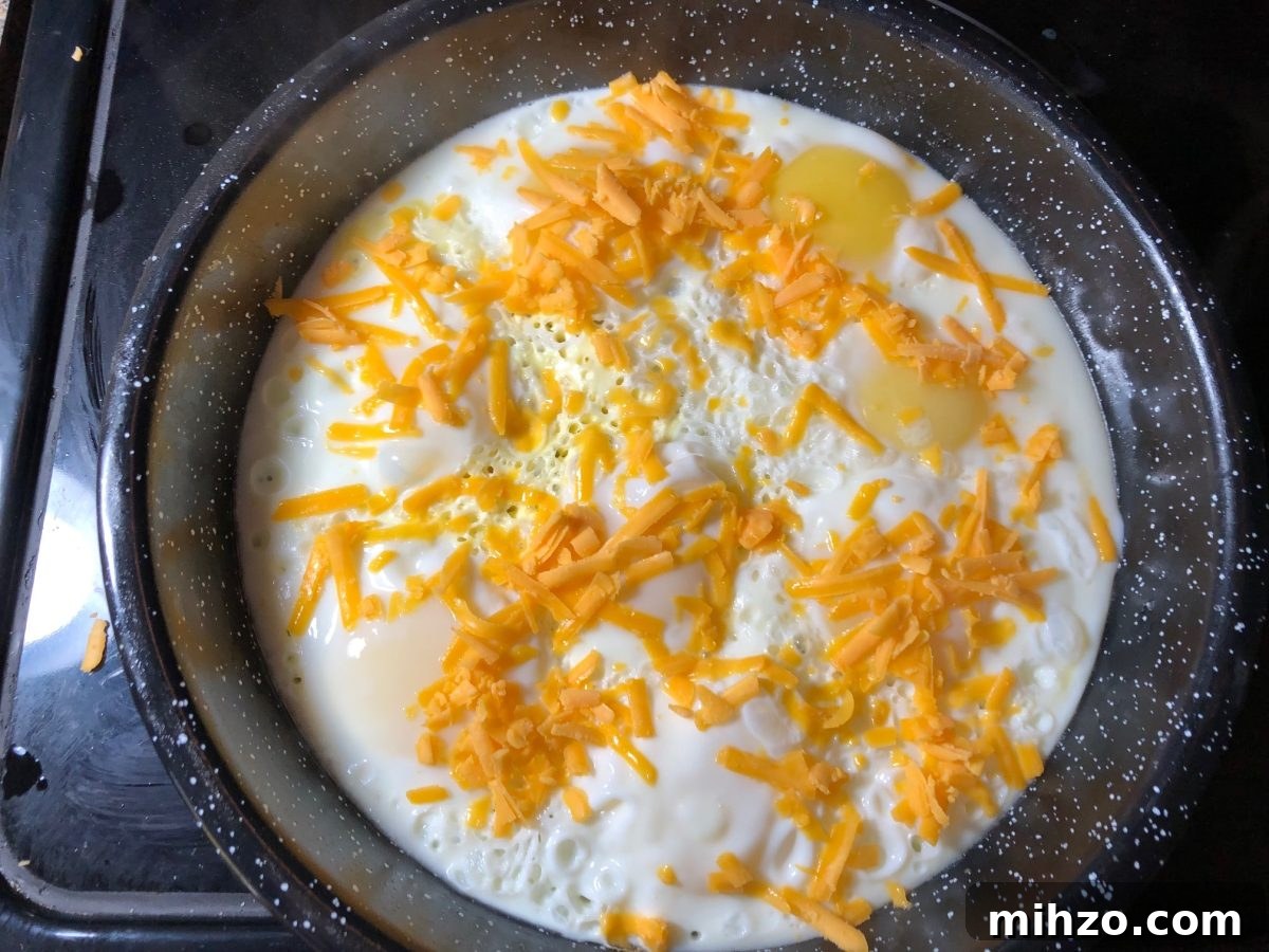 Ukrainian-Style Baked Eggs: Hearty Dinner Recipe 7 cooked sunny side up eggs with cheese sprinkled on them
