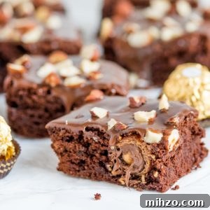 Ferrero Rocher Brownies with Silky Milk Chocolate Ganache 5 img 6180 5