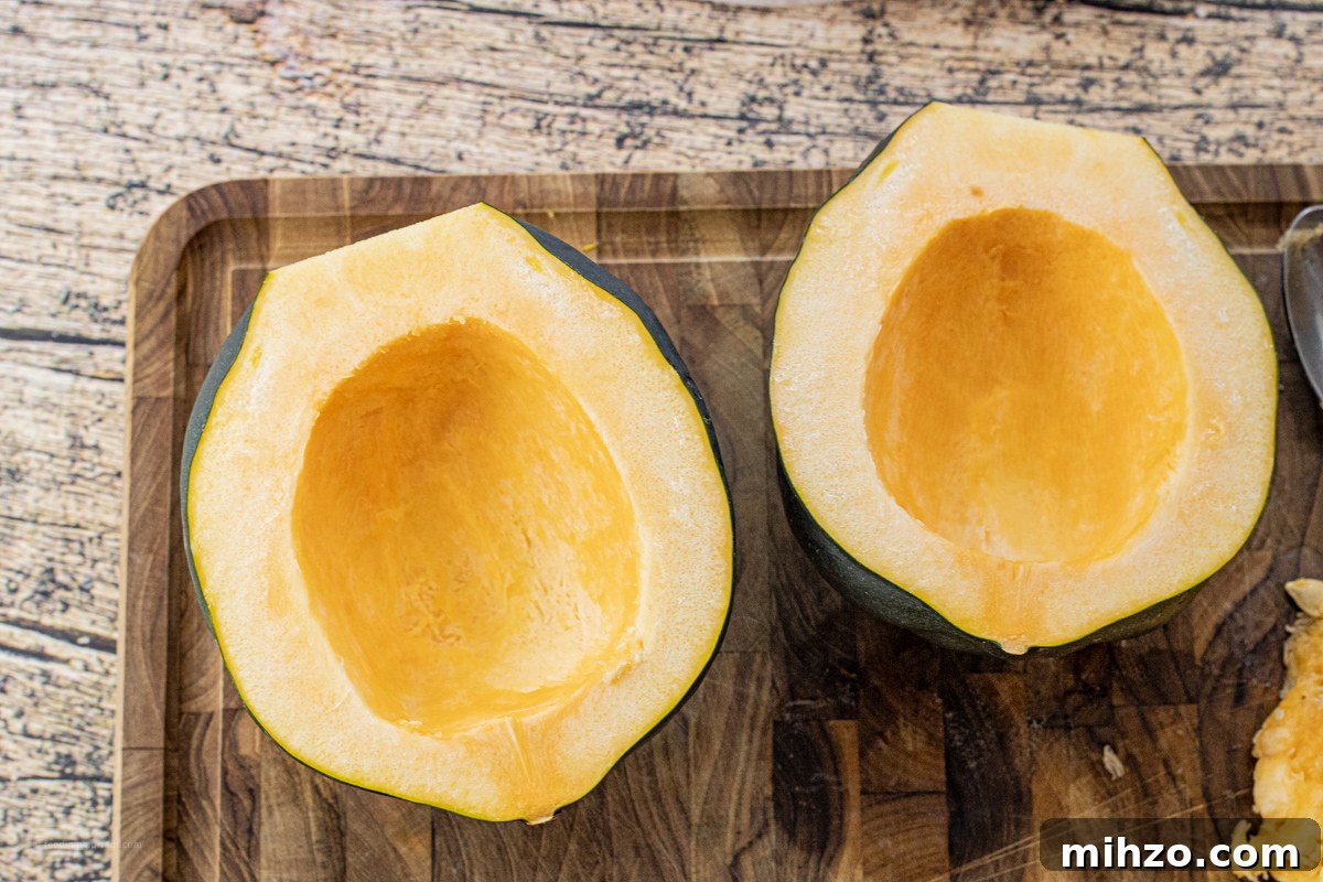 Crispy Roasted Acorn Squash in the Air Fryer 4 acorn squash halved and cleaned out