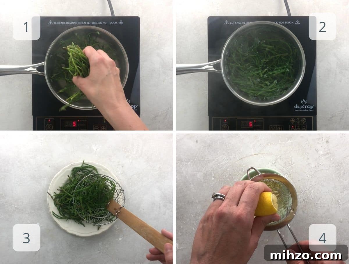 How to Cook Sea Beans (Samphire) — Simple Salicornia & Glasswort Recipe 4 step by step