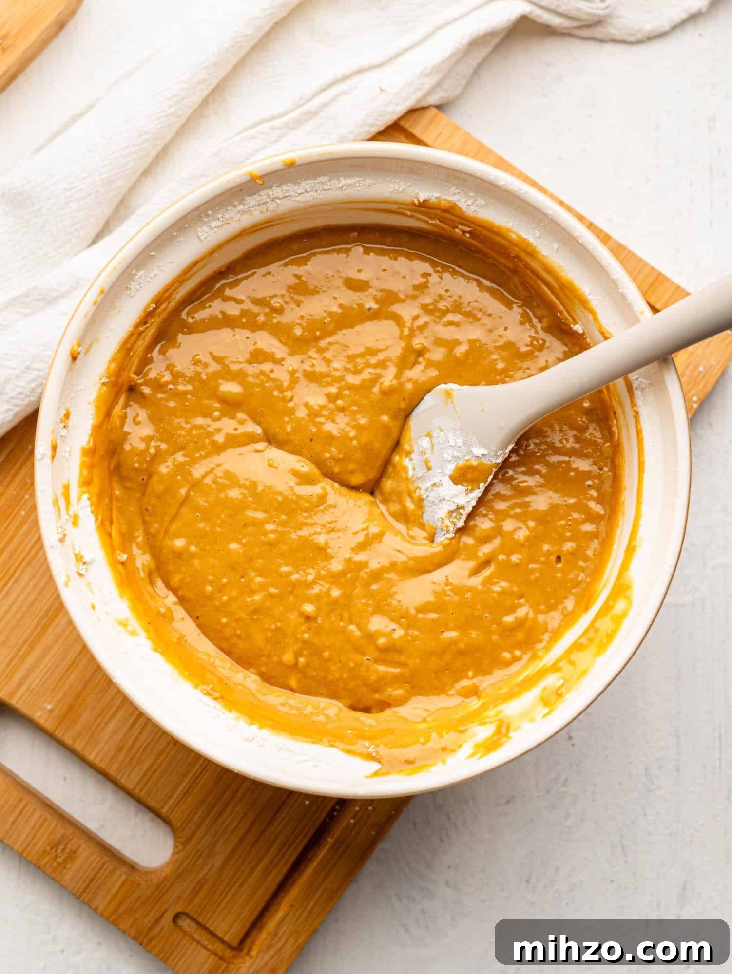 Plumcake yogurt cake batter in a mixing bowl.
