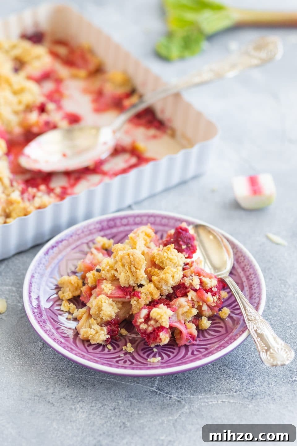 Classic Rhubarb Crumble Recipe with Crisp Maple Topping 2 rhubarb-crumble-with-raspberries
