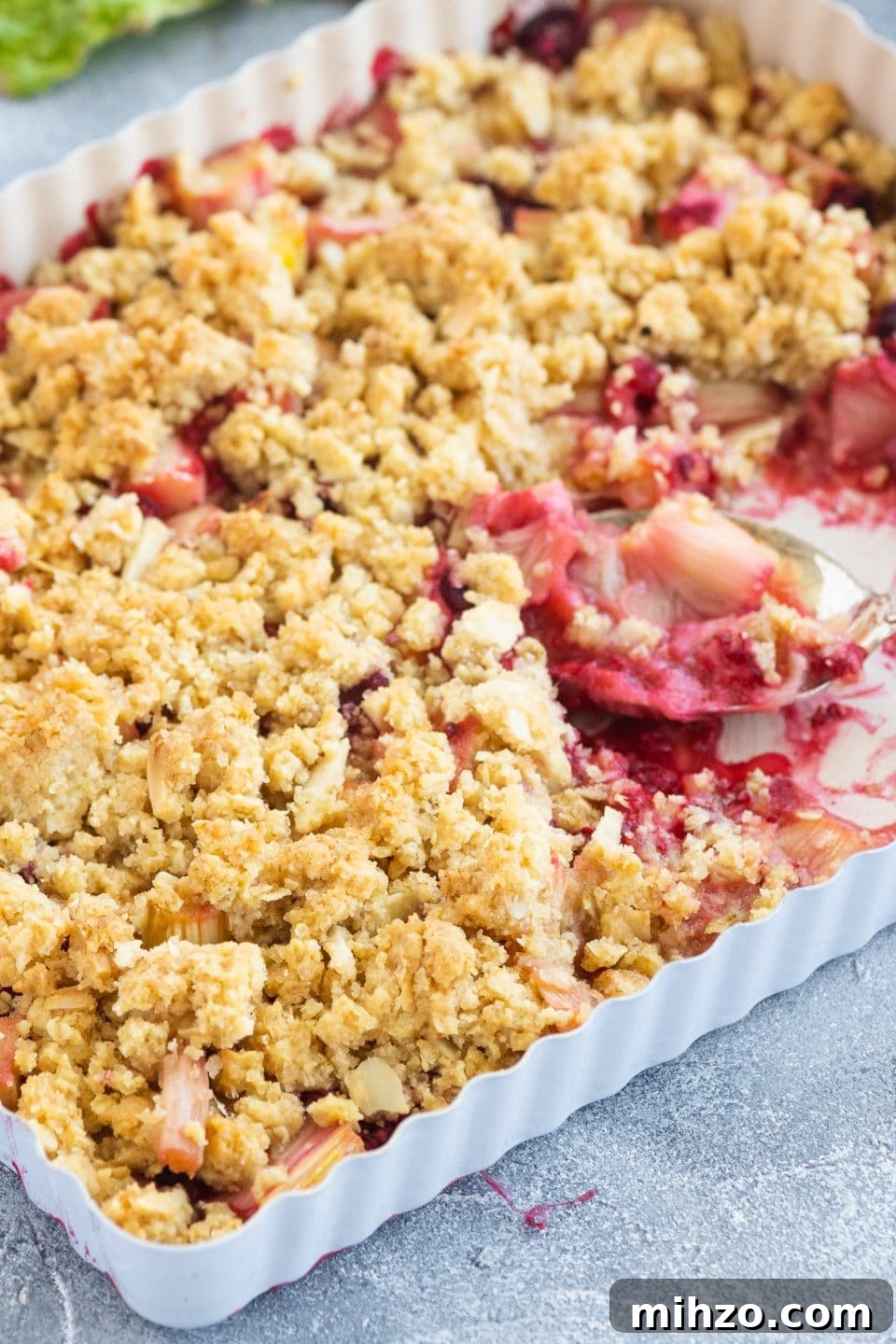 Classic Rhubarb Crumble Recipe with Crisp Maple Topping 3 rhubarb-crumble