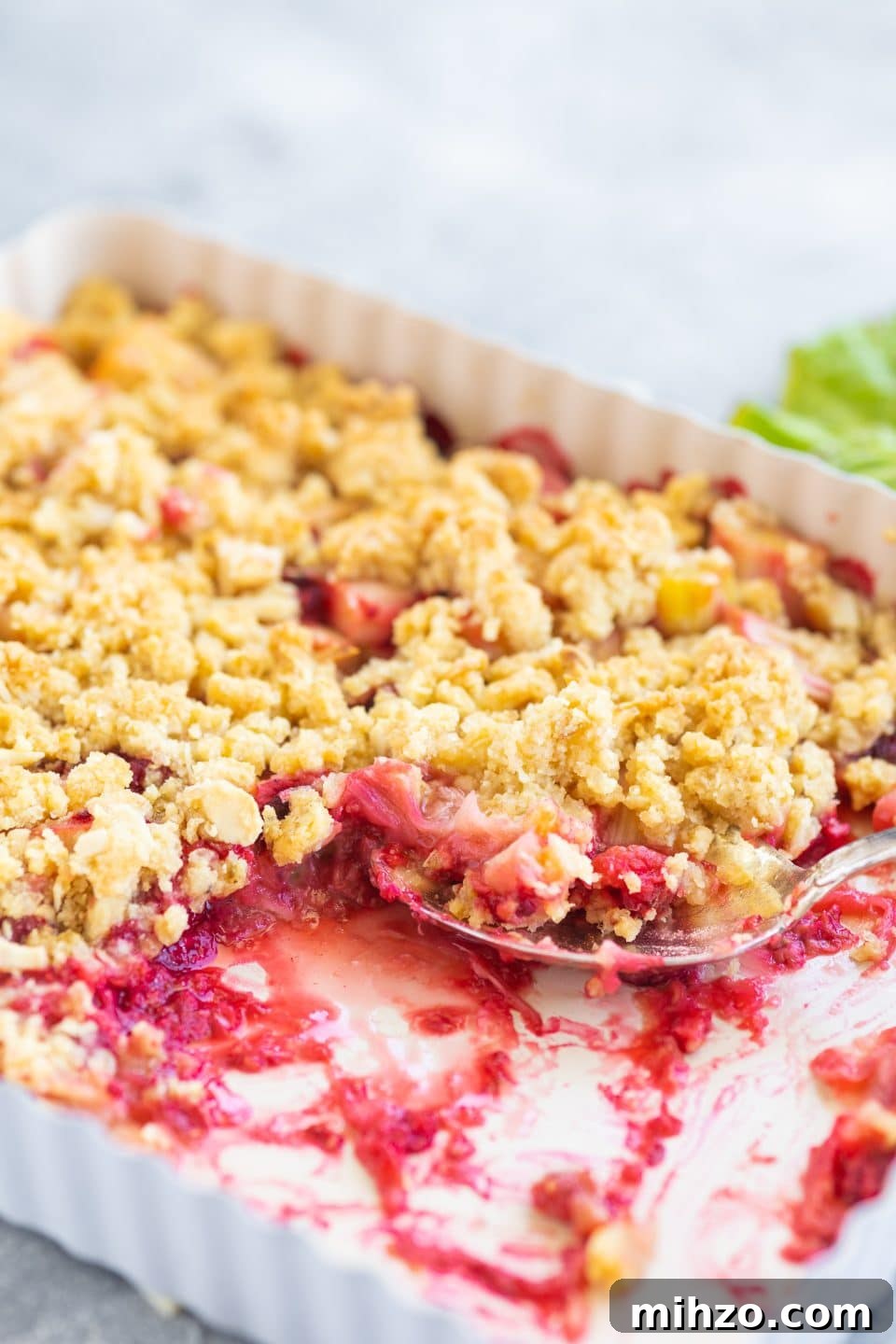 Classic Rhubarb Crumble Recipe with Crisp Maple Topping 4 spring-recipe