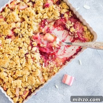 Classic Rhubarb Crumble Recipe with Crisp Maple Topping 6 img 6945 5