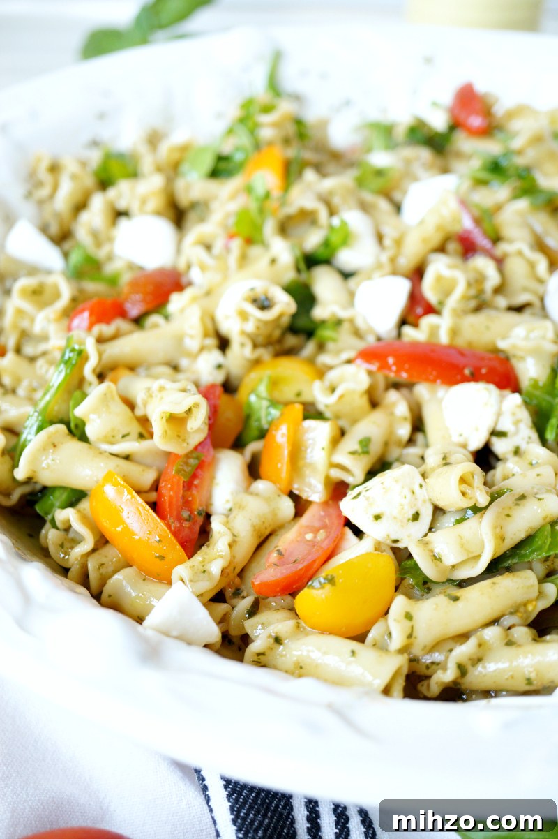 Tomato and Mozzarella Pesto Pasta Salad 7 tomato & mozzarella pesto pasta salad | The Baking Fairy