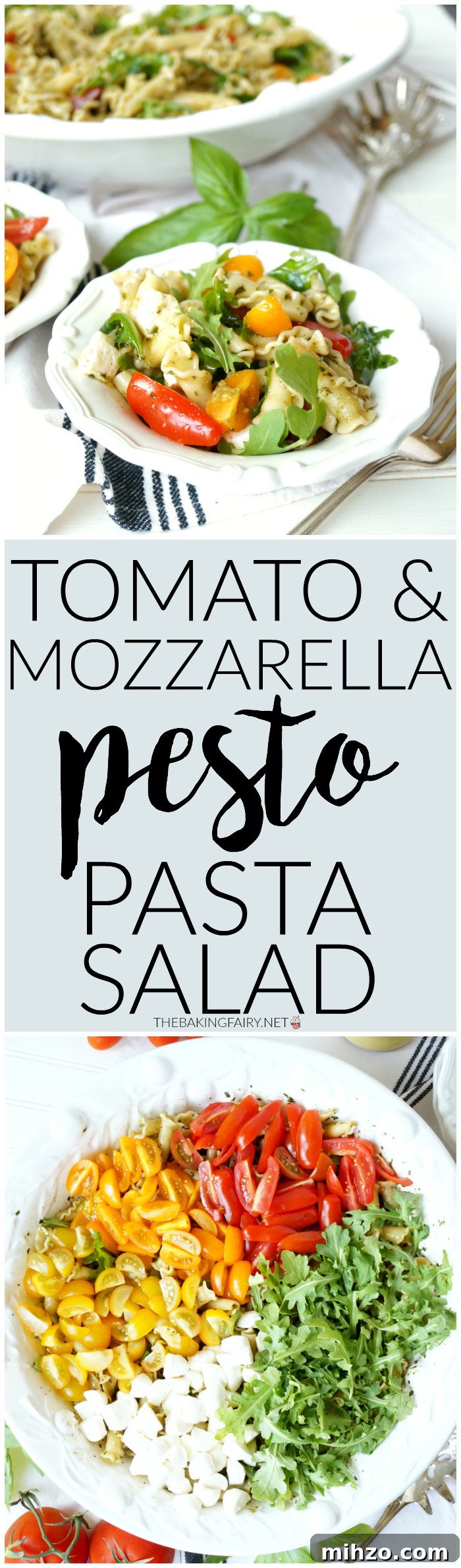 Tomato and Mozzarella Pesto Pasta Salad 10 tomato & mozzarella pesto pasta salad | The Baking Fairy