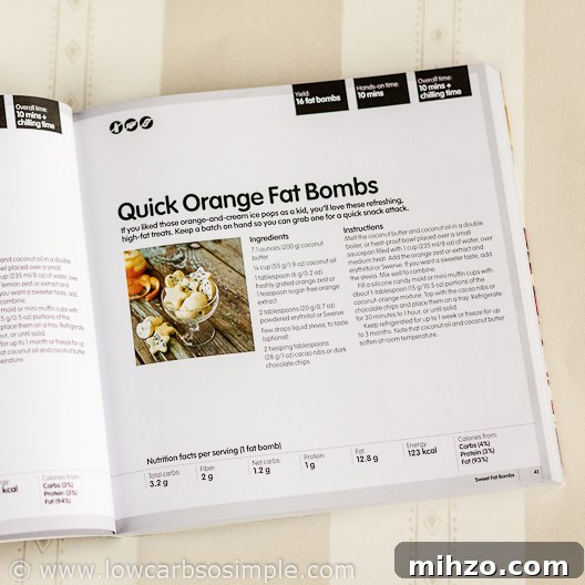 Fat Bomb Cookbook Review; Quick Orange Fat Bombs Recipe from the Book | Low-Carb, So Simple