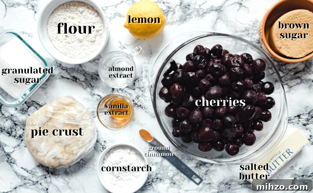 Classic Cherry Crumb Pie with Buttery Streusel Topping 3 Easy Cherry Crumb Pie - Ingredients