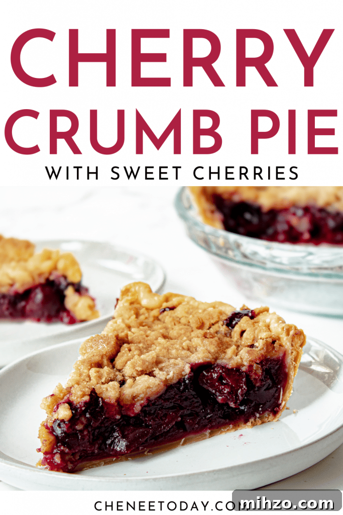 Classic Cherry Crumb Pie with Buttery Streusel Topping 7 Cherry Crumb Pie Recipe - Homemade with Crumble Topping