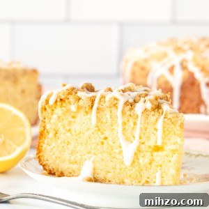Lemon Coffee Cake Recipe — Moist Citrus Loaf for Brunch 11 Slice of lemon coffee cake