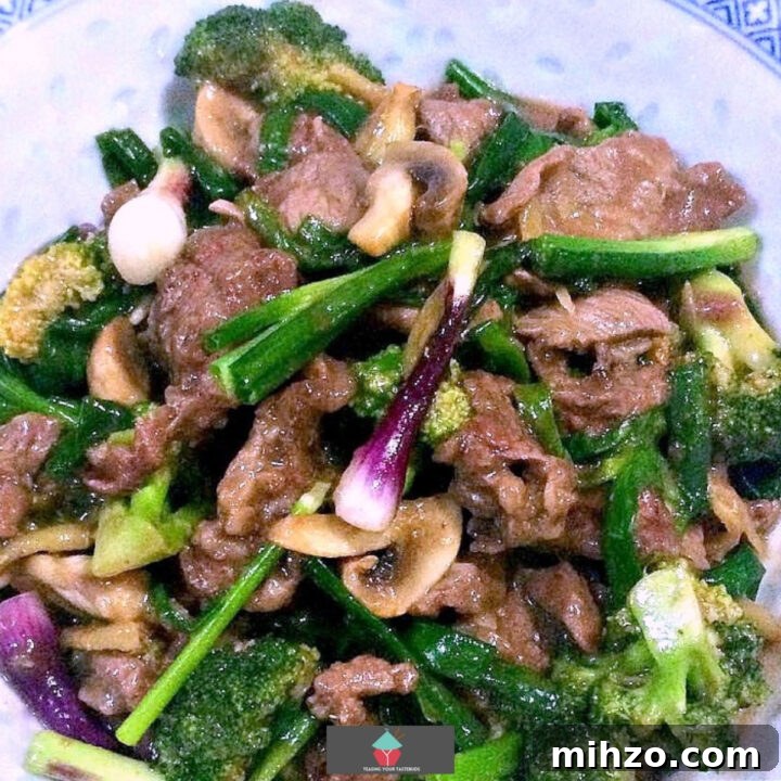 Beef, Broccoli and Ginger Stir Fry is a delicious quick and easy dinner recipe with tender slices of beef cooked in a tasty Chinese sauce. Ready in minutes!