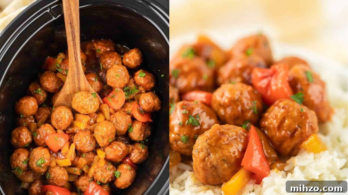 18 Mouthwatering Meatball Dinners to Enjoy Every Night 3 Crockpot sweet and sour meatballs