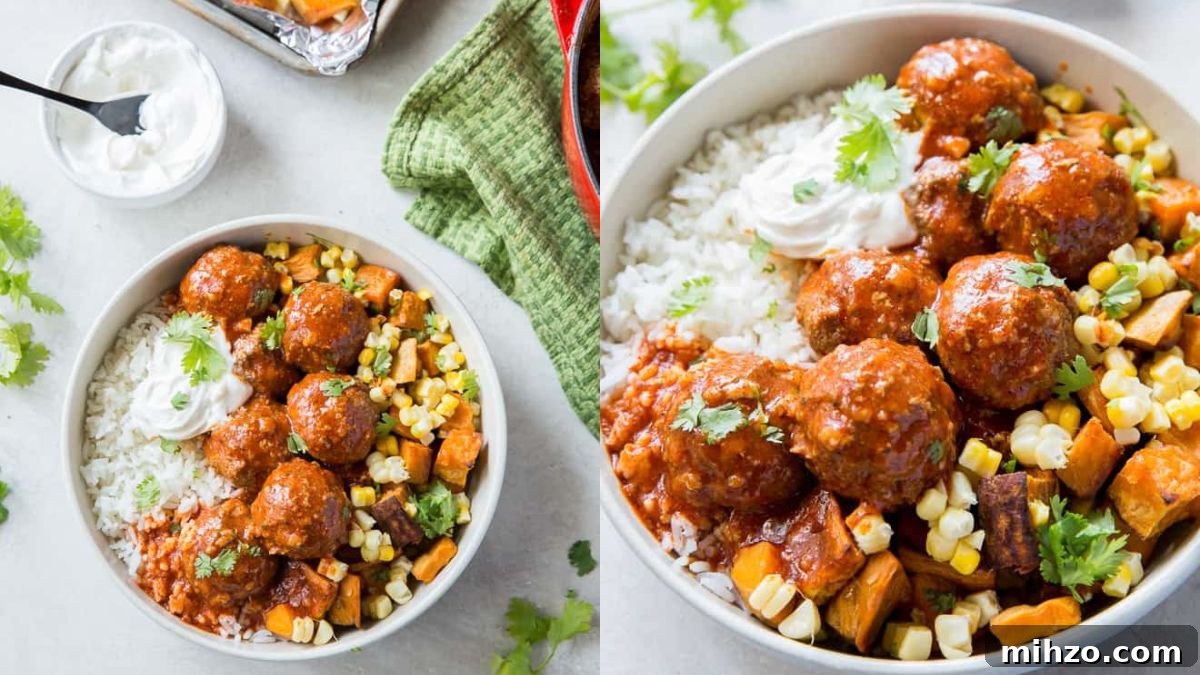 18 Mouthwatering Meatball Dinners to Enjoy Every Night 8 Tex-Mex meatballs in red chile sauce