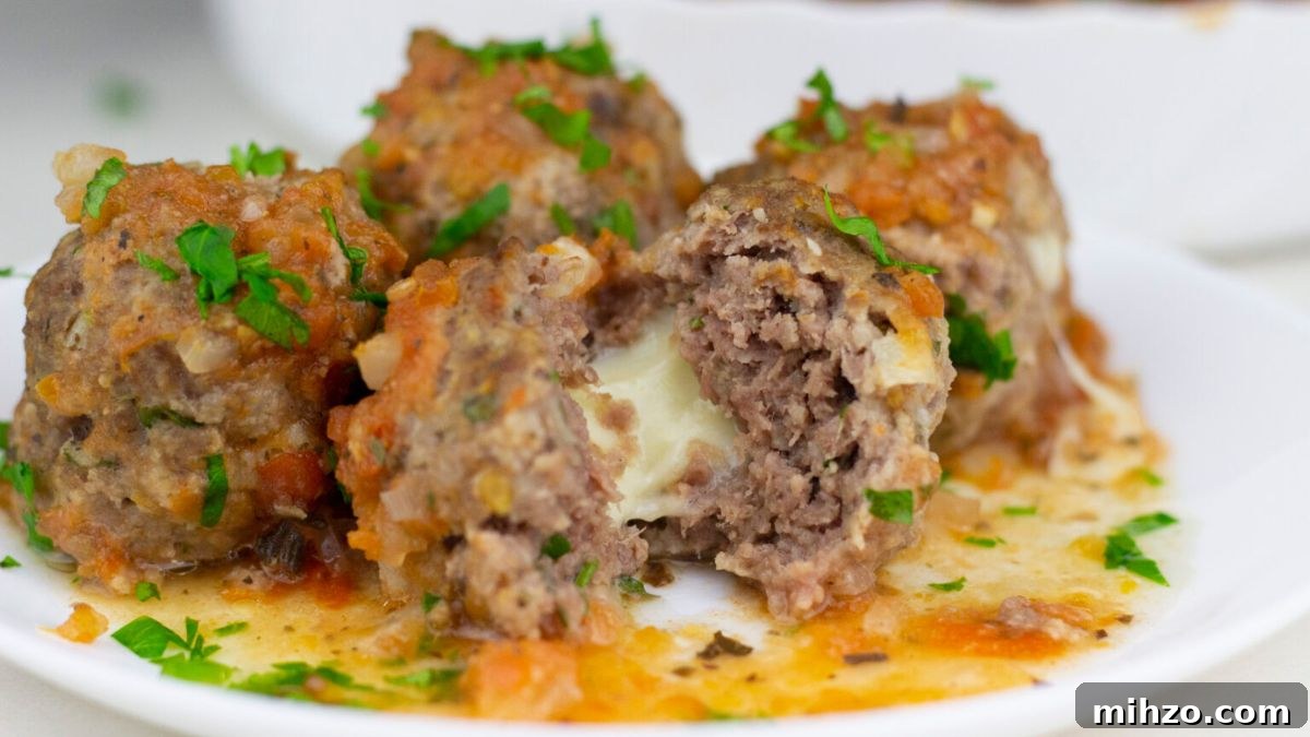 18 Mouthwatering Meatball Dinners to Enjoy Every Night 9 Mozzarella stuffed meatballs