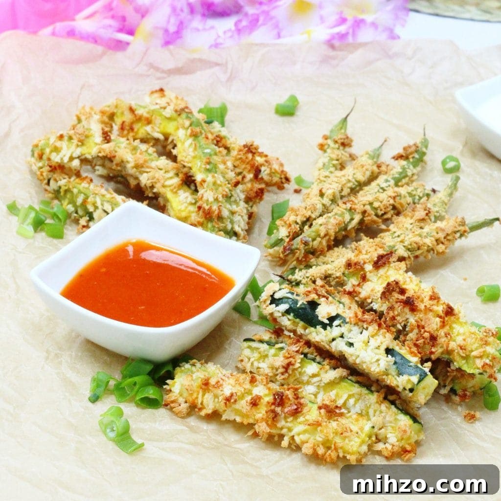 Crispy Caribbean-Spiced Veggie Fries That Keep You Coming Back 2 Vegetable fries for Caribbean Food Week. Avocado, green bean and zucchini fries