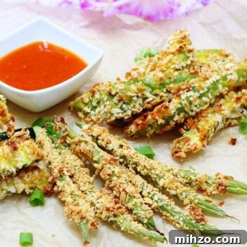 Vegetable fries for Caribbean Food Week. Avocado, green bean and zucchini fries