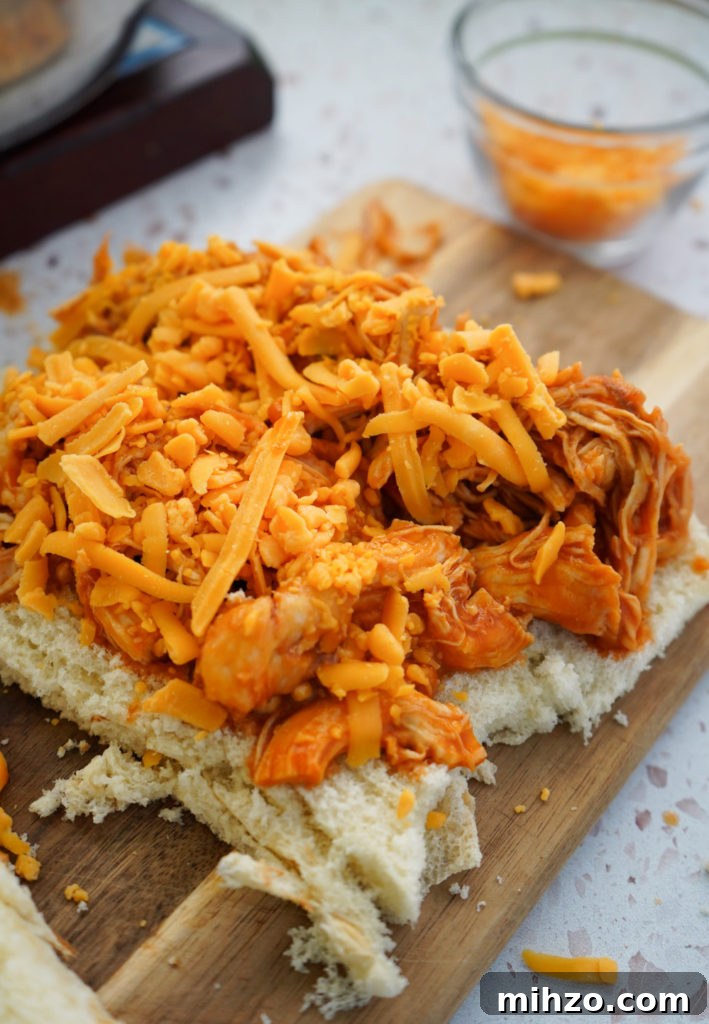 Instant Pot Chicken Sloppy Joe Sliders Recipe 5 shredded chicken on slider buns