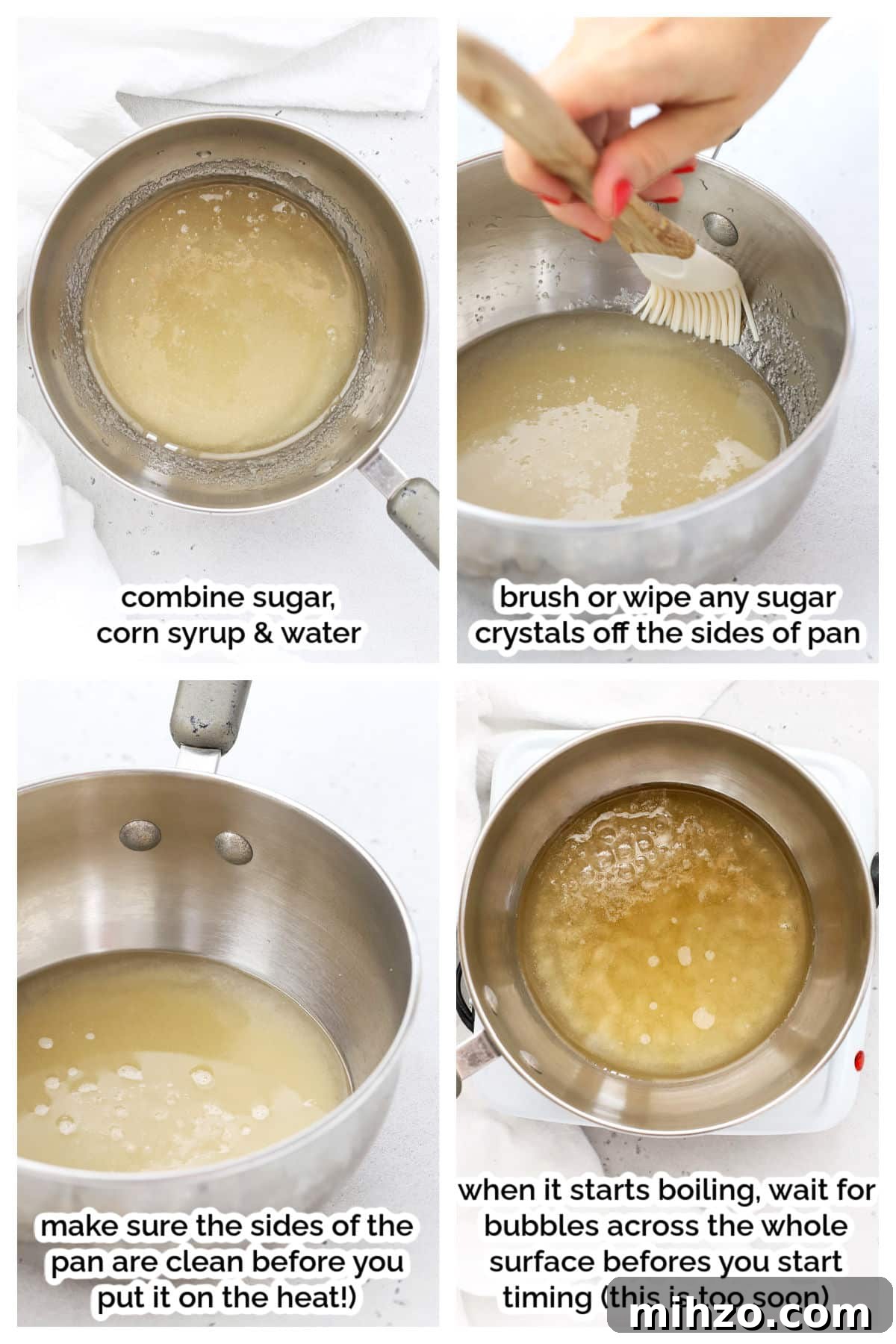 Homemade Caramel Sauce Recipe: Smooth, Pourable & Quick 4 preparing caramel sauce before boiling