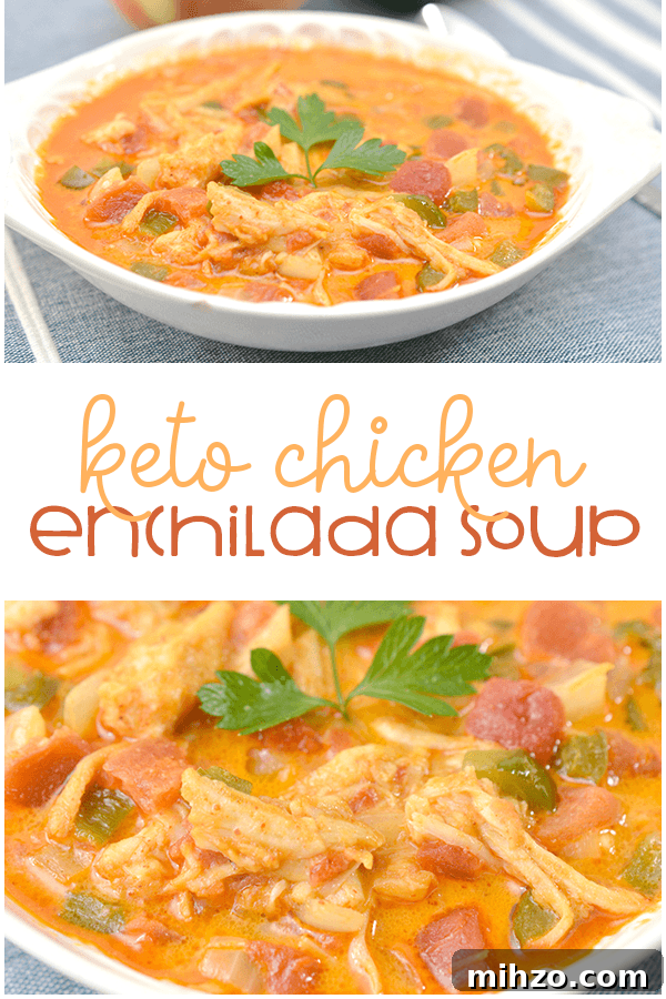 keto chicken enchilada soup