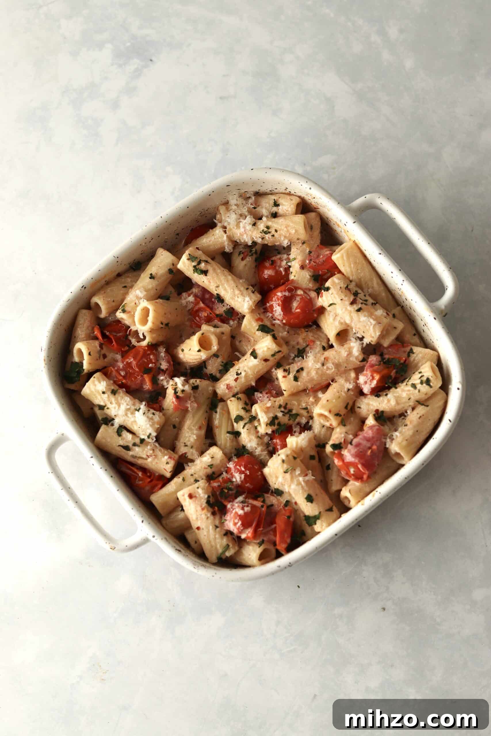 pasta tossed with Boursin Cheese and roasted tomatoes