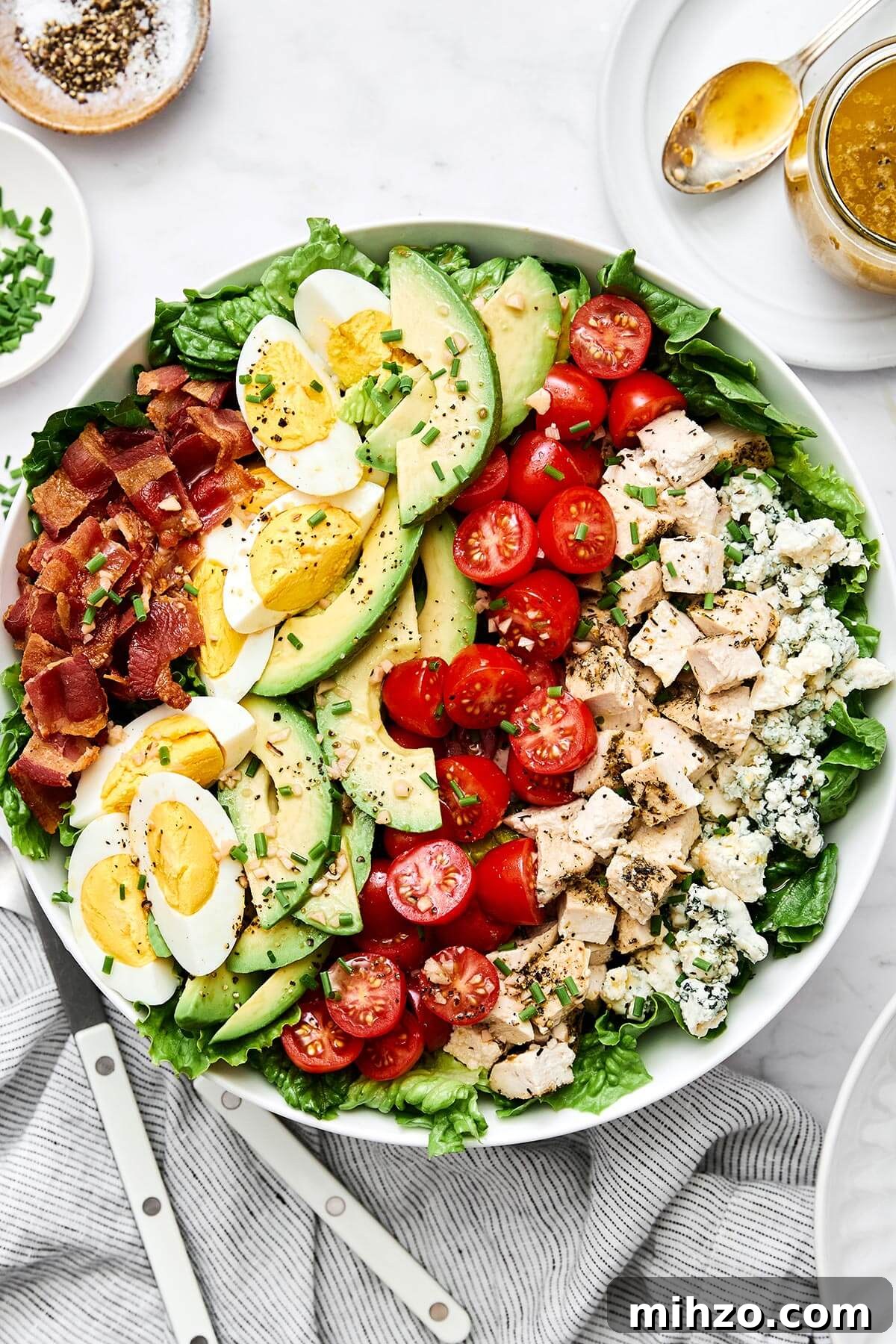 A large bowl of Cobb salad.