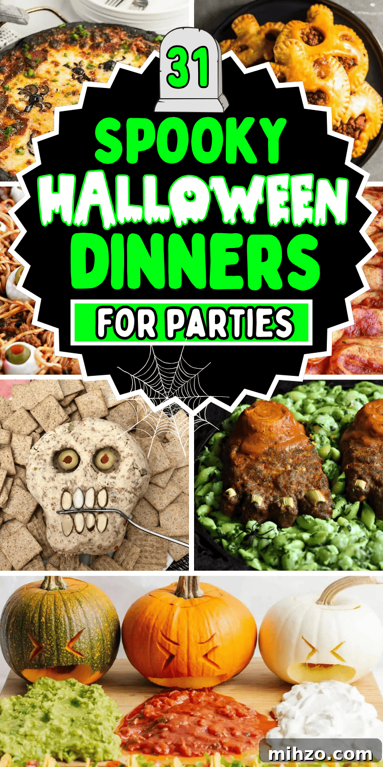 65 Spooky Halloween Dinner Ideas for a Creepy Party Menu 13 Looking for fun Halloween spooky dinner ideas? You’ll love these scary good Halloween main dish recipes!