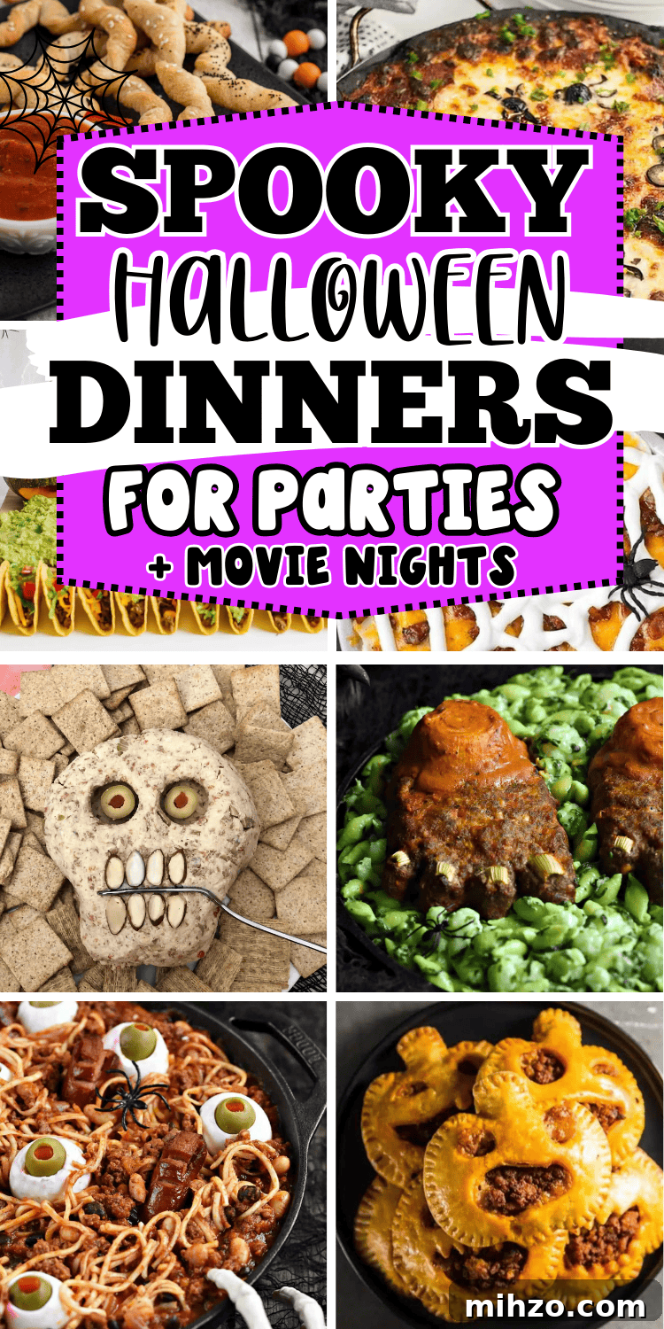 65 Spooky Halloween Dinner Ideas for a Creepy Party Menu 16 Looking for fun Halloween spooky dinner ideas? You’ll love these scary good Halloween main dish recipes!