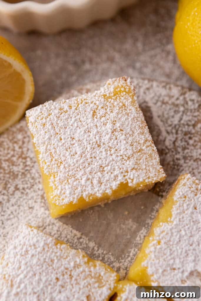 Small-Batch Lemon Bars Recipe: Perfect Citrus Dessert for Two 16 Small Batch Lemon Bars recipe close up