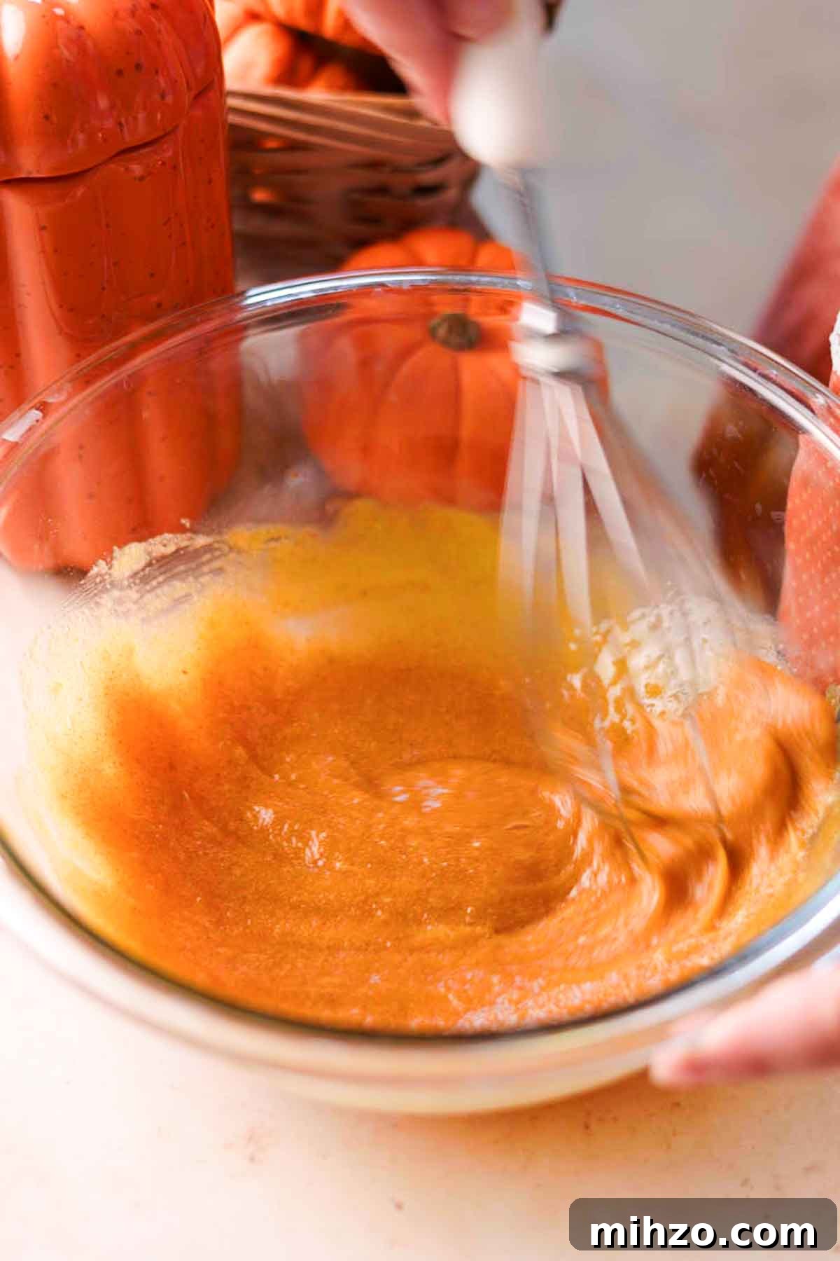 Pumpkin Crème Brûlée Recipe — Silky Fall Dessert Tutorial 5 whisking yolks and sugar until combined in large glass bowl