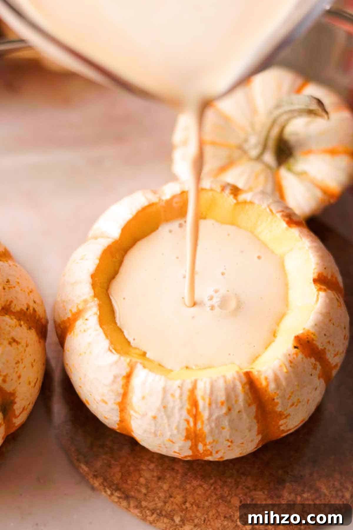Pumpkin Crème Brûlée Recipe — Silky Fall Dessert Tutorial 8 pour creme brulee into pumpkins