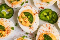 Spicy Deviled Eggs with Sriracha and Smoked Paprika