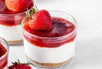 No-Bake Individual Strawberry Cheesecakes