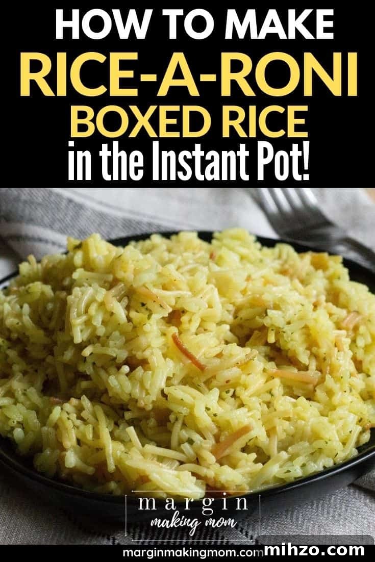 Instant Pot Rice-A-Roni: Quick One-Pot Copycat Recipe 10 a black plate with pressure cooker Rice-a-roni on it, ready to be served
