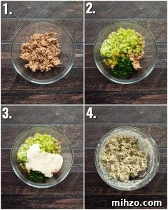 how to make tuna salad 4 step by step photos showing how to make tuna salad
