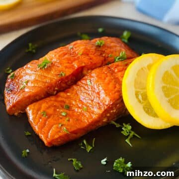 traeger smoked salmon on a plate.