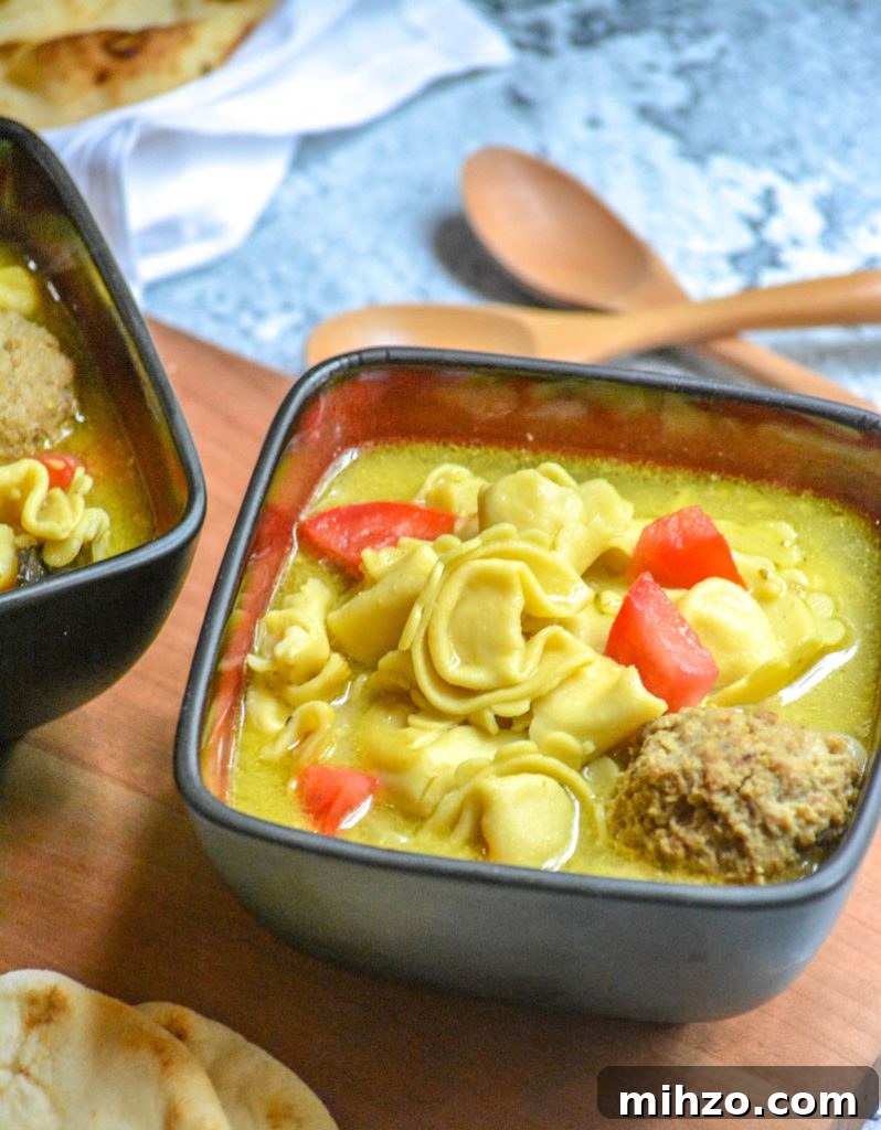 Curried Tortellini and Meatball Soup Recipe 3 Curried Tortellini Meatball Soup