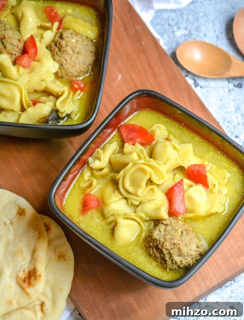 Curried Tortellini and Meatball Soup Recipe 6 Curried Tortellini Meatball Soup
