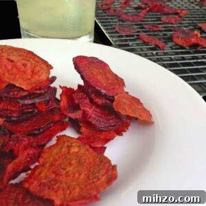 beet chips on a plate