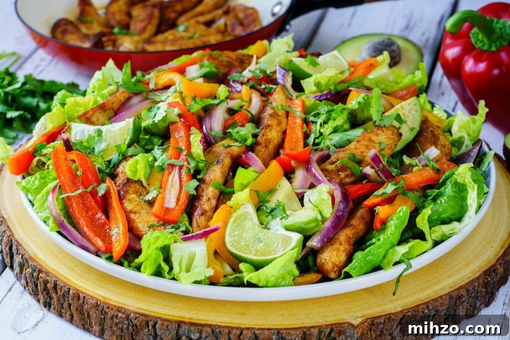 Chili fajita salad fiesta