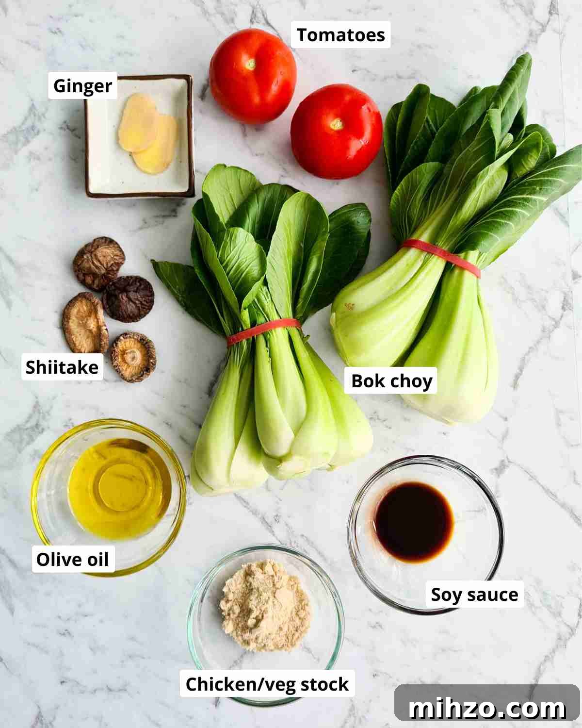 Ginger and Garlic Bok Choy Soup Recipe 4 Ingredients required to make this recipe