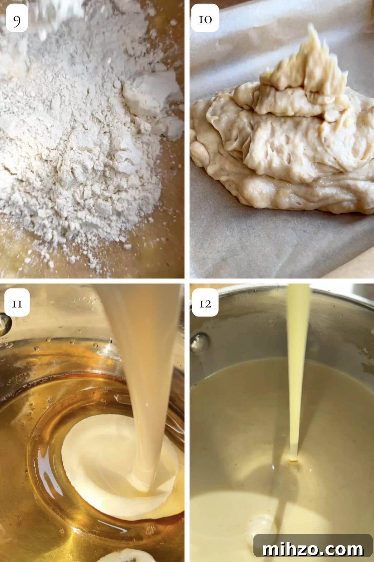 banana bread bars step by step.